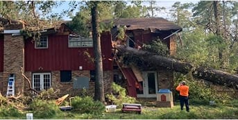 storm damage cleanup